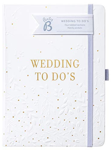 Busy B 1345 Livre mariage To Do - Organisateur de Mariage en Format A5 Blanc et Or