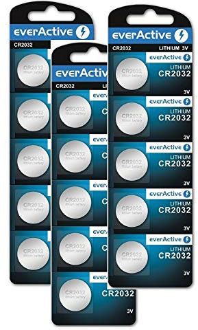 EverActive • Batterie Lithio CR2032 • confezione 15 Pile • MondoProfumo.
