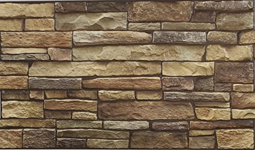 PVC Kunststoff Wandpaneele 3D Dekorative Fliesen Verkleidung (Fulvous Slate)