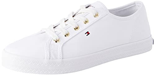 Tommy Hilfiger Damen Vulcanized Sneaker Essential Nautical Schuhe, Weiß (White), 37 EU