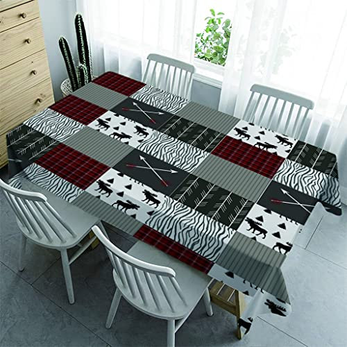 Syhi Qlty Abwaschbare Tischdecke Bierzeltgarnitur 140x240 cm - Bierbank Tischdecke Wetterfest Tischwäsche Tischdecken für Biertische Hochzeit Kindergeburtstag - Geometrisches Muster 1