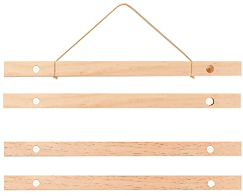Joyan Magnetischer Posterhänger 31cm Kiefer Posterrahmen zum Aufhängen Holz Posterschiene Posteraufhänger Posterleiste Posterschiene Poster Halter Bilderrahmen Magnetisch Bilderleiste