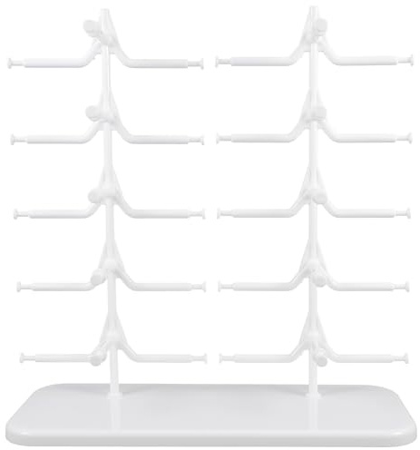 Cabilock Brillenständer für 10 Brillen, Sonnenbrillen Ständer und Brillenaufbewahrung Organizer, Offener Präsentationsständer für Lesebrillen, Alltagsbrillen, Tisch und Büro