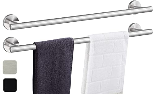 24 Inch Towel Bar 2 Pack for Bathroom 9/12/16/24/28/33 Inch Kitchen Hand Towel Holder Brushed Nickel Stainless Steel 304 RUSTPROOF Wall Mount Towel Rod 2 of Pack (2, Brushed Nickel, 24 Inch)