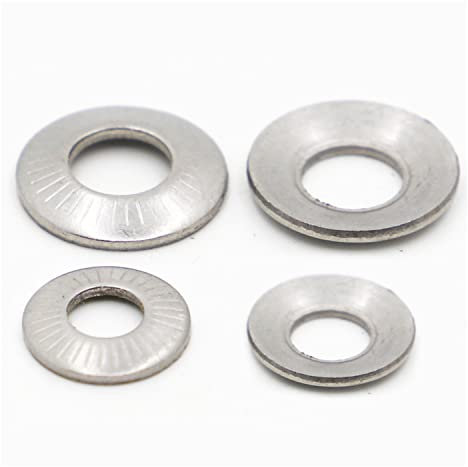 TULDYS M3 M4 M5 M6 M8 M10 M12 M16 A2-70 Tellerfeder aus Edelstahl 304 gezahnte Sicherungsscheibe gerändelte elastische Dichtung (Size : M16 2pcs)