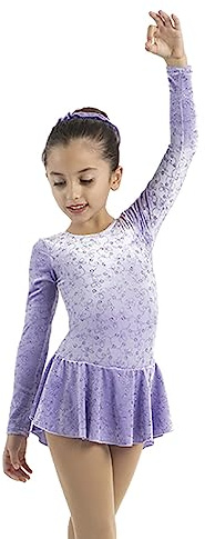 Mondor Born to Skate Glitter Figure Skating Dress 2723 - Loop (Size 12-14) Purple