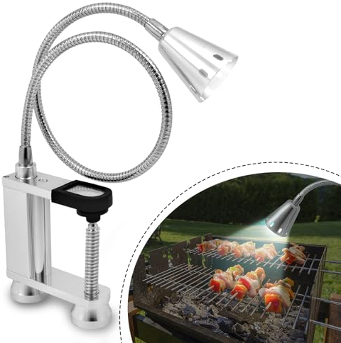 Lampada per Griglia Flessibile Magnetica a 360° Illuminazione per Griglia Accessori a LED Set di Luci per Barbecue, Luci Esterni Regolabili Magnetiche, Lampada Barbecue Esterno da Lavoro per Hardscape