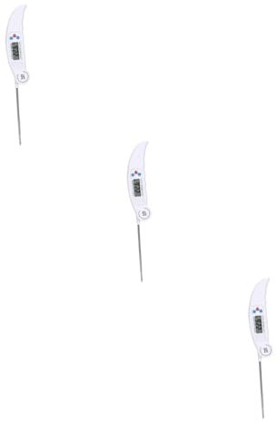 Zerodeko 3st Klappthermometer Grillfleisch Thermometer Sofort Lesbares Fleisch Hintergrundbeleuchtung Der Klappbaren Sonde Klappbares Digitales Thermometer Öl Tief Falten Plastik Raucher