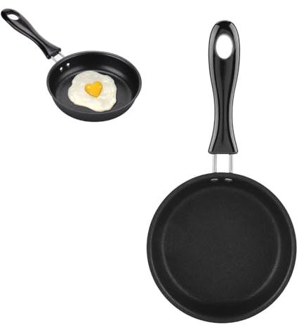 LIAMGUS Small Frying pan, Mini Frying Pan for One Egg, Non-Stick Frying Pan, Egg Frying pan, Mini Frying pan, Portable Camping Cooking Omelet Pan for Gas Stove Induction Hob (12cm)