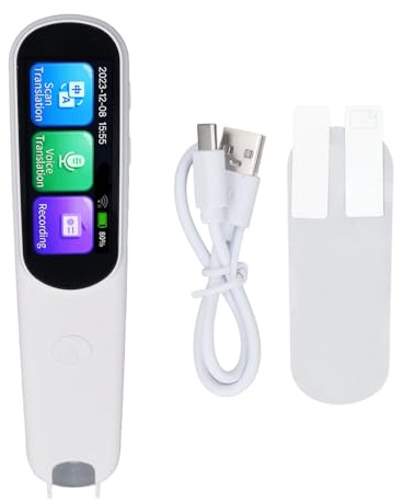 Tragbarer Übersetzer-Stift, ABS-Material, OCR-Texterkennung, Mehrsprachiger Scanner für Internationale Reisen und Geschäftsreisen, mit 1000mAh, Displayschutzfolie und Datenkabel