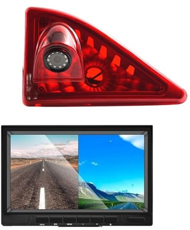 BWVMVB caméra recul pour Voiture Webcam de recul Voiture Caméra De Vision Nocturne avec 3ème Feu Stop HD 720P + Moniteur 7 Pouces pour pour Master 3 B Caméra Feux Stop