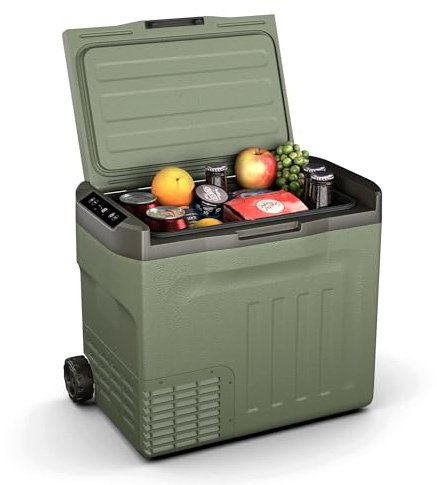 Klarstein PolarForce 40 liters kylbox – Elektrisk kompressorkylbox med LCD-kontrollpanel, -20°C till 20°C, Dual Power (12V/230V), ECO-läge, Perfekt för camping och road trips, frysbox