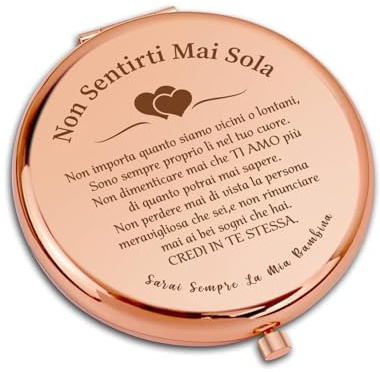 VivaJoy Regalo Figlia -Regalo 18 anni ragazza,Regalo di mamma papà figlia, specchio tascabile elegante, Regalo figlia compleanno, Regali di laurea, perfetto per ogni occasione speciale.