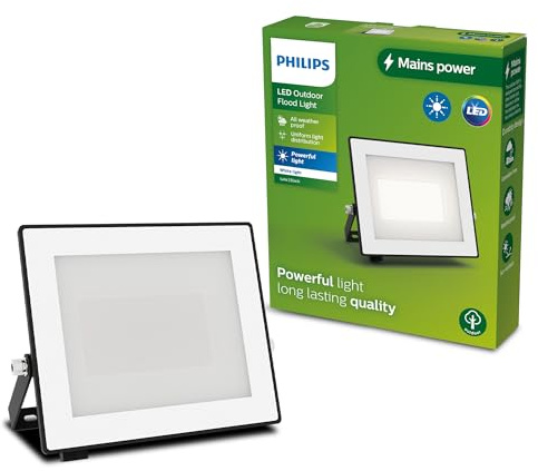 Philips Lois Projecteur Extérieur, 30 W, 3000 K, Noir