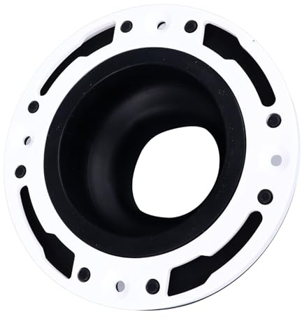 ZASCHMOY Universal Toilet Flange Repair Kit Black Silicone ABS for 4in and 5in Pipe Quick Easy Installation Flange Replacement