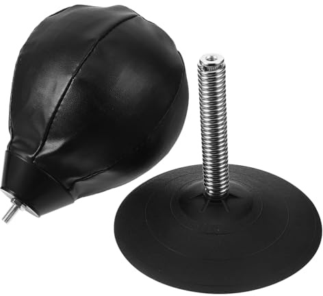 MOBUTOFU Boxball Tisch mit Federn und Großer Saugnapf Fitness Übungsball zur Stressreduktion Schwarz Desktop Punchingball für Augen Hand Koordination und Büro Workout