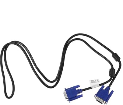 UKCOCO 2 Piezas Cable Vga para Ordenador Portátil y PC Unidades de Resistente al y Conexión para Monitor y Proyector Diseño Compacto y Negro con Conector Azul
