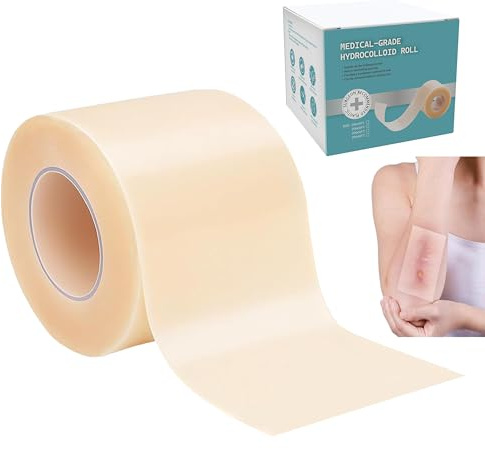 Hydrocolloid Roll for Wound Care Invisible - 5m Waterproof Dressing with Strong Adhesion - Ideal for Small Cuts Scrapes and Skin Irritations - Medical Tape Easy to Apply