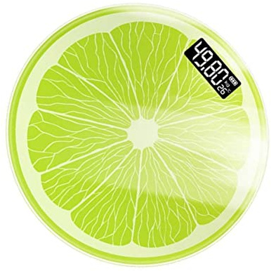 OUNONA Balance Électronique Citron Design Créatif Pèse-personne Précis et Intelligent pour Maison Gestion Du Poids Échelle Poids Corporel sans Pile Écran Digital Cadeau pour Sportifs et