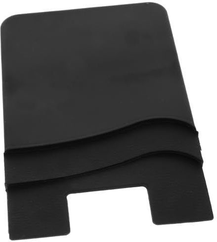 CONGARTENO Silicone Phone Card Holder Adhesive Wallet Double Layer Back Pocket for Mobile Phones, Black, Slim Credit Card Storage Bag for Travel and Daily Use