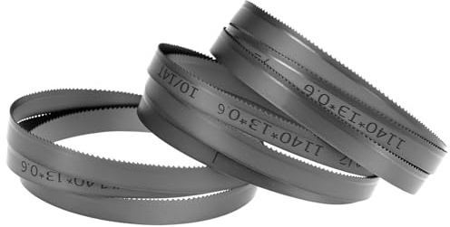 QWORK® 3er SET Sågblad M42 HSS, 1140 x 13 x 0,65 mm, 10/14 TPI kombitand kompatibelt med GÜDE MBS 105 V, Bernardo EBS 100 B, Compa SC1140C och mer