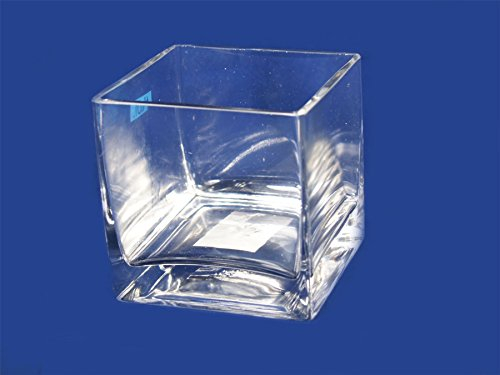 Sandra Rich Teelichter Windlicht Serie Cube Glas transparent 14 cm