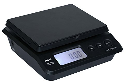 American Weigh Scales Digital Shipping Postal Scale, Package Postage ScaleBacklit LCD Screen55lbs. x 0.01lbs. (Black), PS-25