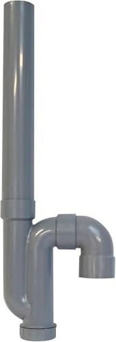 SOMATHERM FOR YOU, Siphon universel d'évacuation pour machine à laver et lave-vaisselle, sortie verticale 40 mm, en ABS recyclable, avec bouchon de dégorgement, compact et pratique