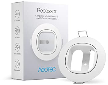 Aeotec Recessor per MultiSensor 7, TriSensor 8, MultiSensor 6 & TriSensor | Supporto da incasso per rilevatore di movimento Smart Home | Mobile per un perfetto allineamento del sensore | Rilevamento