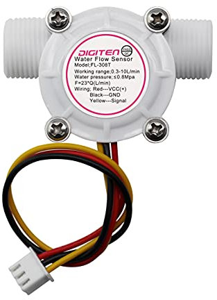 DIGITEN G3/8 Water Flow Hall Sensor Switch Flow Meter Flowmeter Counter 0.3-10L/min