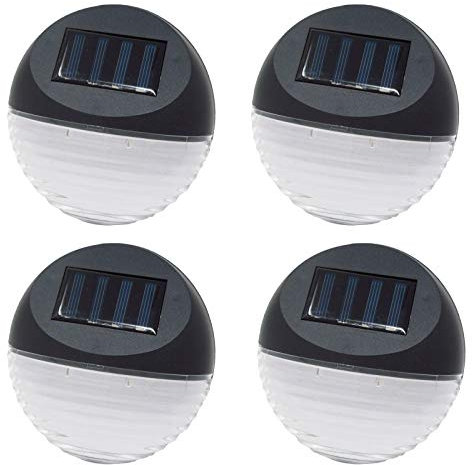 Solarize Set of 4 Outdoor Garden Solar Fence Post Lights