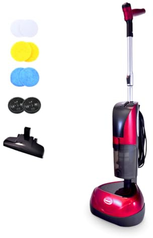 Ewbank EPV1100 4-in-1 Floor Cleaner, Scrubber, Polisher and Vacuum, Red Finish, 23-Foot Power Cord