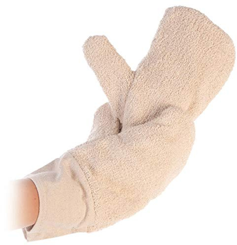 Faust oder Finger-Backhandschuh, Hitzeschutz-Handschuh, Ofenhandschuh, Bäckerhandschuh mit Stulpe, Küchenhandschuh, Größe:Fäustling