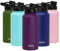 MIRA 32 oz Stainless Steel Insulated Sports Water Bottle - Hydro Metal Thermo Flask Keeps Cold for 24 Hours, Hot for 12 Hours - BPA-Free Spout Lid Cap - Iris