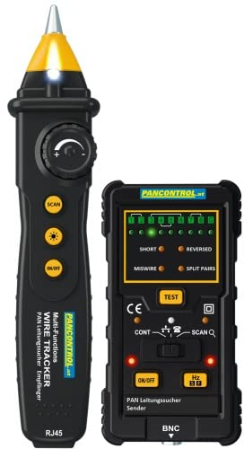 Pancontrol PAN Leitungssucher, Leitungssuchgerät und LAN Tester für Einzel-Leiter, Telefon- und Netzwerkkabel