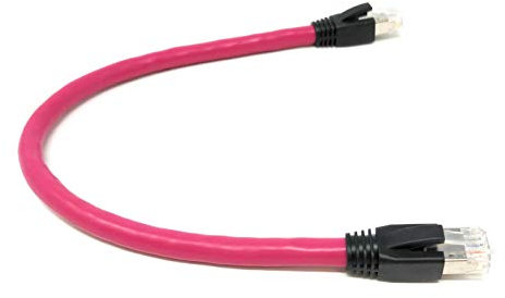 RiteAV - Cable Ethernet de red Cat8 - Rojo - 2 pies
