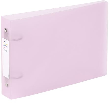 Viquel - Bristol Index Folder with Identification Labels - 2 Rings - A5 Size (25x16.5cm) - Pink