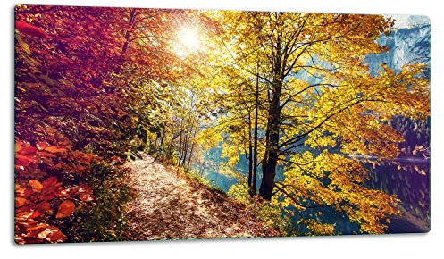 TMK ArtDeko – Schneidebrett Glas – Glasschneidebrett für die Küche 52x30 cm – Robust, Hygienisch & Rutschfest – Glas Schneidebrett – Zusätzliche Arbeitsfläche – Vielseitige Nutzung