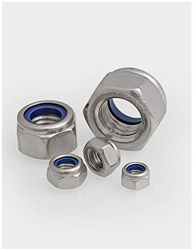 Edelstahl 304/316, Kontermutter, rutschfeste Mutter, Nylon-Kontermutter, M3M4M5M6M8M10M20-316 Material M20 (1 Stück)