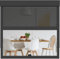 CLIP'N'SHADE Grau - Aussenrollo gegen Hitze, Jalousie, Sichtschutz und Abdunkelung für Fenster, Hitzeschutz Rollo ohne Bohren (Breite: 80 cm, Höhe: 91-142 cm, Transparent)