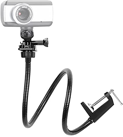 Supporto per webcam, supporto per webcam da 25'' Supporto per braccio a collo d'oca regolabile a 360° Supporto per morsetto flessibile per montaggio su scrivania, supporto per montaggio su scrivania