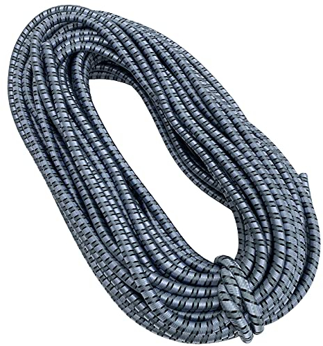 Corda di espansione, 20 metri, Ø 8 mm, elastico, in gomma, per teloni, corda di gomma, colore grigio
