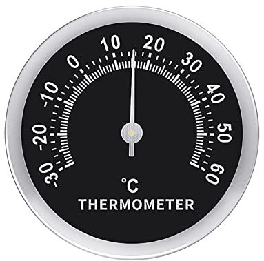 LINGJIONG jardin pour intérieur ou extérieur, thermomètre mural à suspendre - 58 mm - Étanche - Pour terrasse, jardin, décoration - Pas besoin pile
