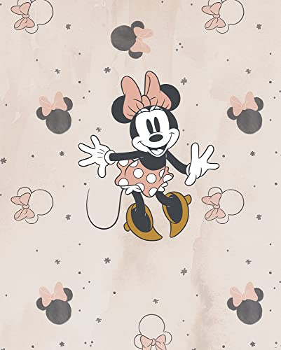 Komar Vlies Fototapete - Minnie Party Mouse - Größe 200 x 250 cm - Disney, Kinderzimmer, Tapete