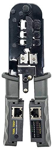 RJ45 Crimpador de red Lan Cable Tester herramienta de corte para Cat7 Cat6 Cat5 RJ11 RJ12 RJ45 Crimper en metal