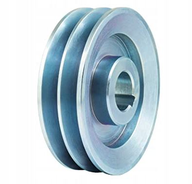 Keilriemenscheibe HZ SPZ 2x10mm 130mm Doppelscheibe Riemenscheibe E-Motor Riemenrad Elektromotorantrieb Keilriemen Riemenantrieb (Bohrung: 25mm, Nut 8mm)