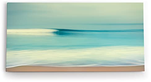 Paul Sinus Wandbild 120x60cm Meer Strand Horizont Kunstvoll Sandstrand Türkis