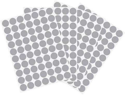 sourcing map 4 Sheet/280Pcs Screw Hole Cover Stickers, 18mm Dia PVC Self Adhesive Covers Caps Dustproof for Wood Furniture Cabinet Shelf Wardrobe, Gray