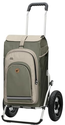 ANDERSEN Einkaufstrolley - Royal Shopper Hydro 2.1 grau 62 L Bike, Einkaufsroller, Rucksack, Thermo, Aluminium, klappbar, luftbereiftes Kugellagerrad