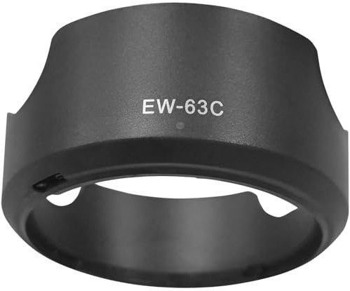 Pare-soleil EW-63C pour Canon RF-S 14-30 mm F4-6.3 est STM PZ sur R50 V, RF 24-50 mm F4.5-6.3 est un objectif STM sur appareil photo EOS R8 (pour accessoires), pare-soleil d'objectif HUIPUXIANG 58 mm